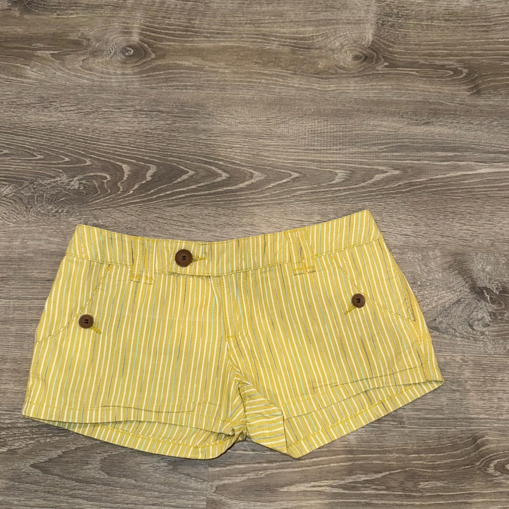 Roxy Yellow Striped Shorts